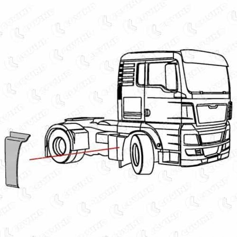 CAB DROPWING END PANEL  DRIVER SIDE RH