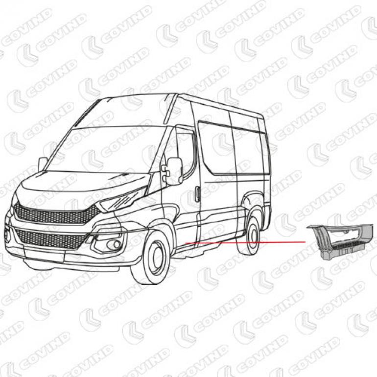 LOWER STEP SURROUND PASSENGER SIDE LH