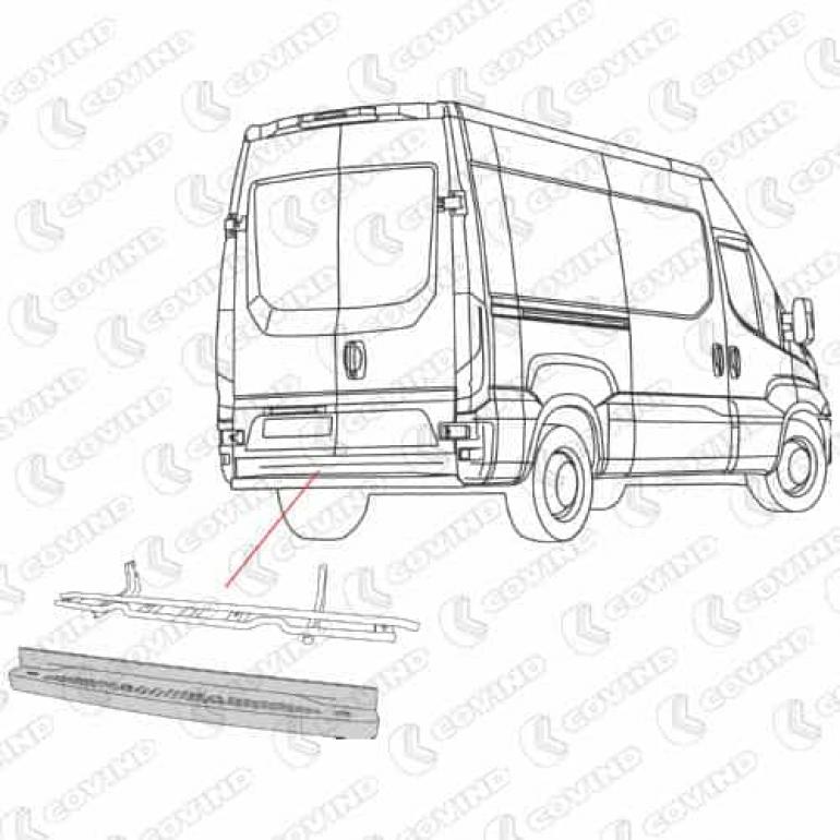 REAR BUMPER STEP MOULDING PANEL