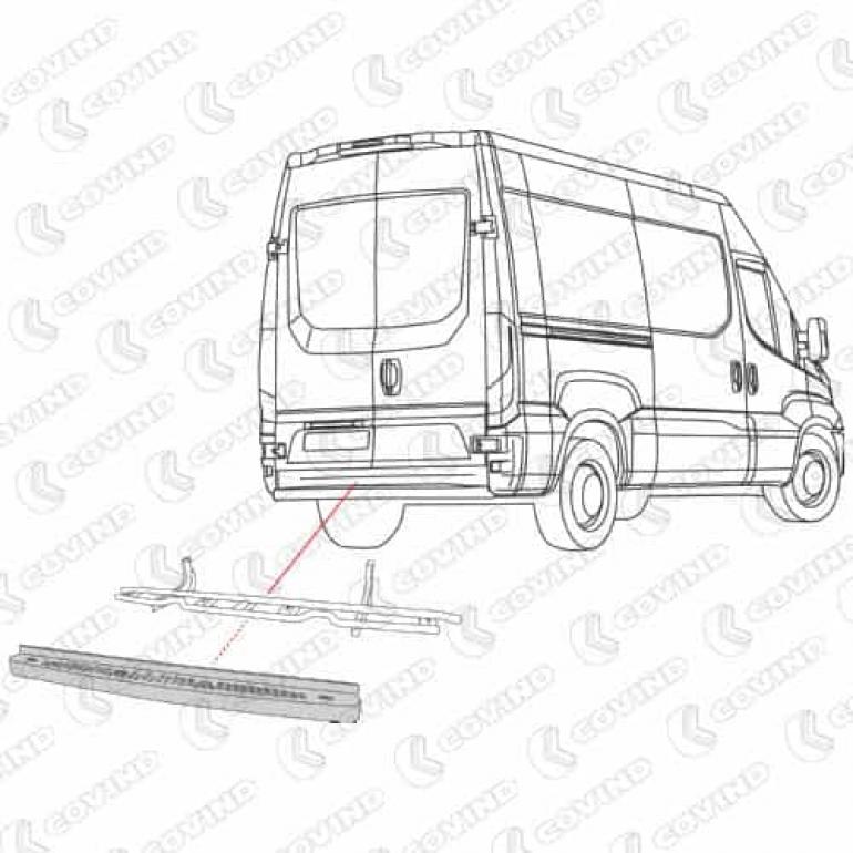 REAR BUMPER STEP MOULDING PANEL