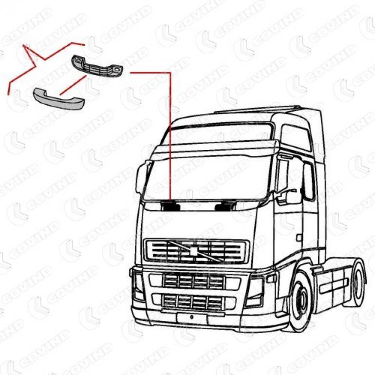 FRONT GRAB HANDLE WITH COVER DRIVER SIDE RH