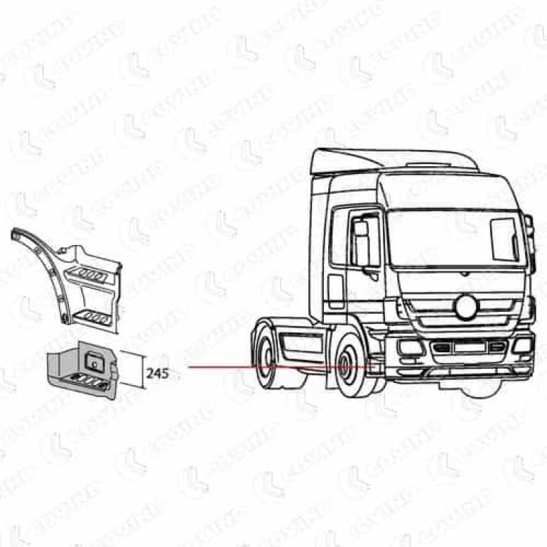 LOWER STEP SURROUND DRIVER SIDE RH
