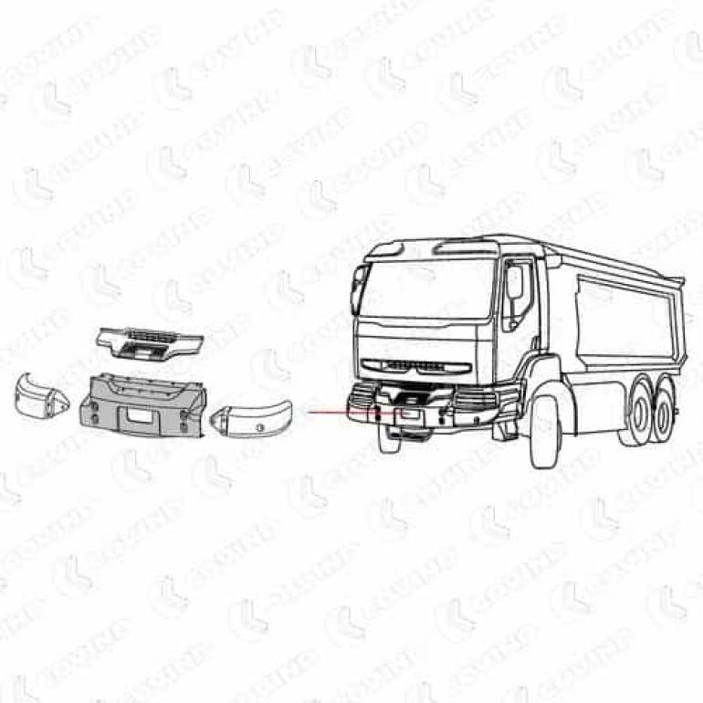 STEEL FRONT BUMPER CENTRE SECTION