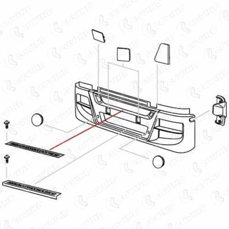FRONT BUMPER UPPER TREAD PLATE
