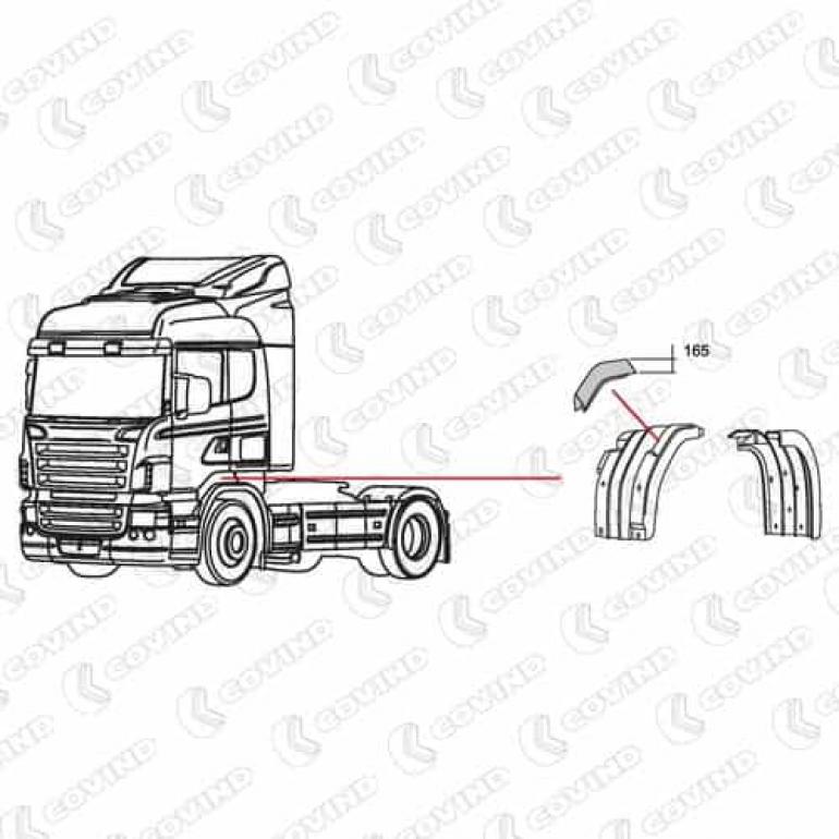 FRONT DROPWING EXTENSION PASSENGER SIDE LH