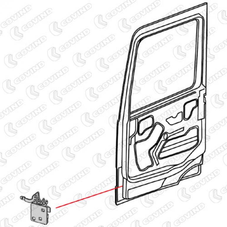 LOWER DOOR HINGE DRIVER SIDE RH