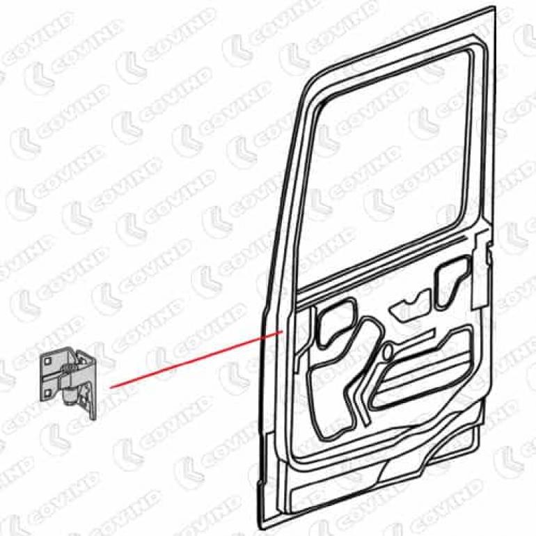 UPPER DOOR HINGE DRIVER SIDE RH