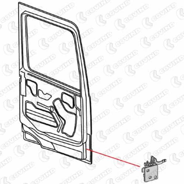 LOWER DOOR HINGE PASSENGER SIDE LH