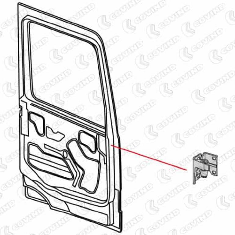 UPPER DOOR HINGE PASSENGER SIDE LH