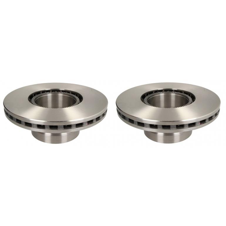 FRONT BRAKE DISCS C/W CAST ABS EXCITER RING (PAIR)
