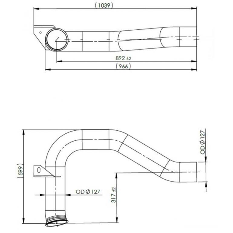 EXHAUST DOWN PIPE