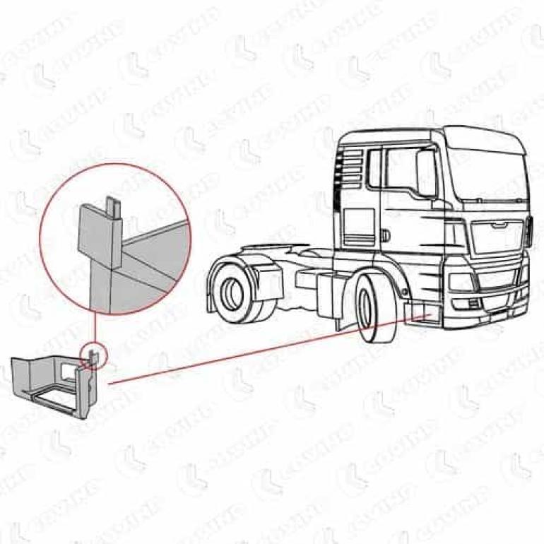 LOWER STEP SURROUND DRIVER SIDE RH