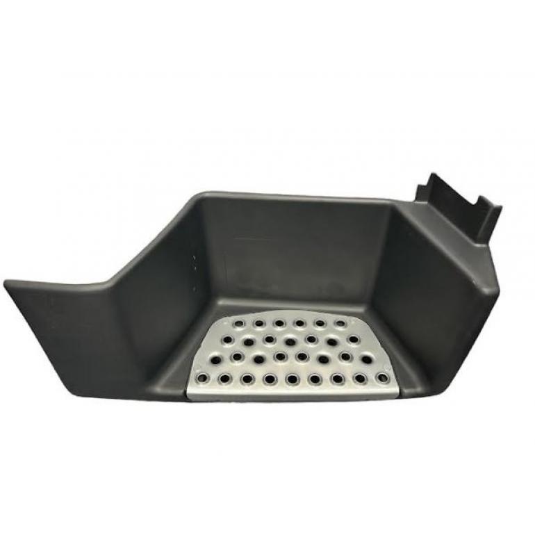 GREY LOWER STEP SURROUND & TREAD PLATE DRIVER SIDE RH
