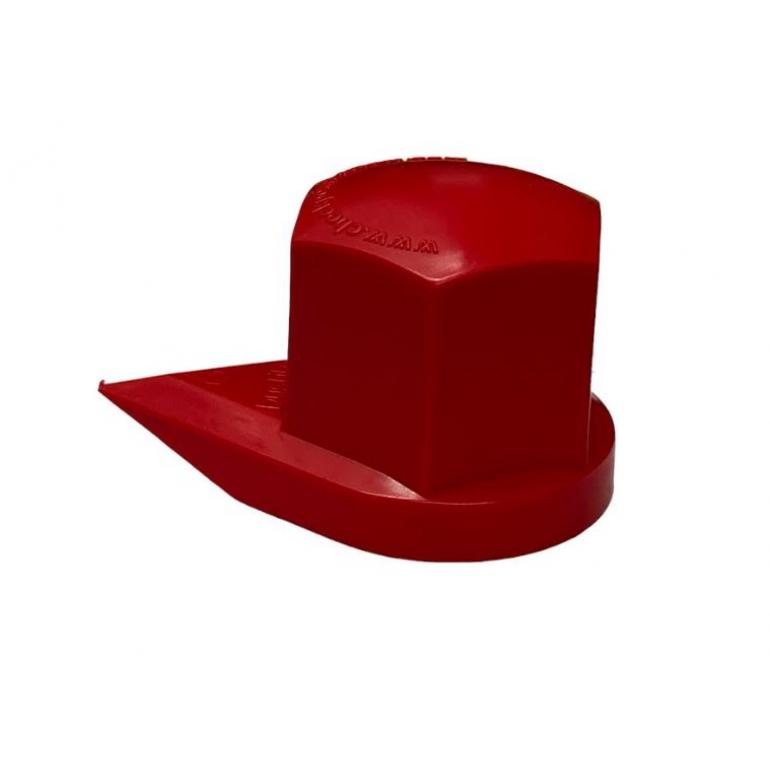 32MM RED 'DUSTITE WHEEL NUT INDICATOR COVERS (PKT 10)