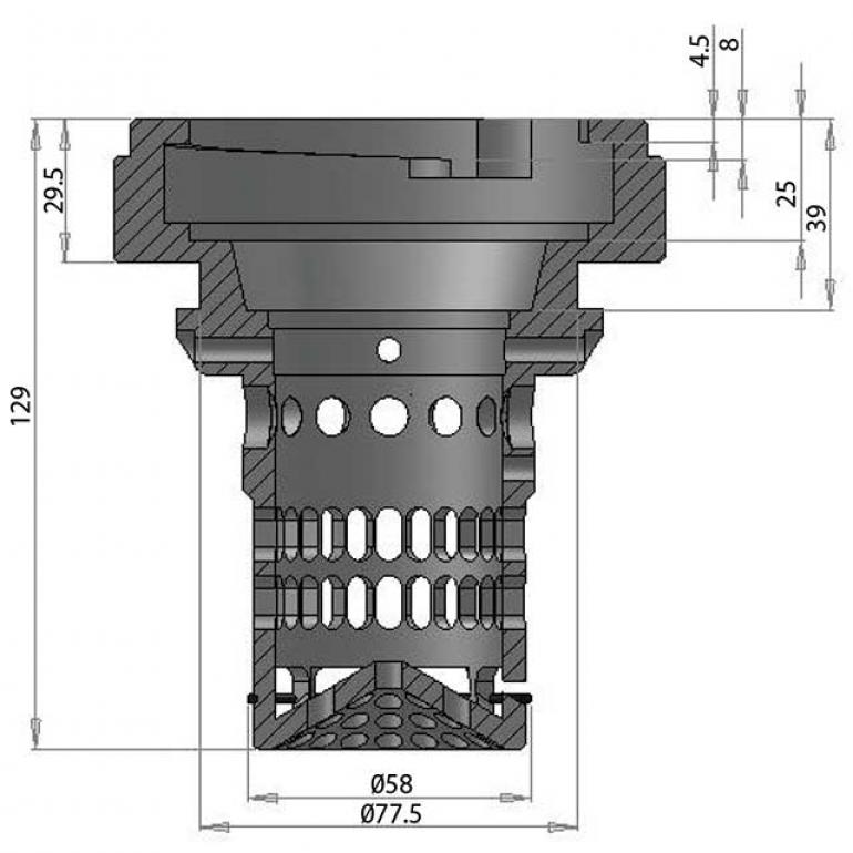 80MM ANTI SPILL SYPHON DEVICE C/W ANTI SPLASH VALVE