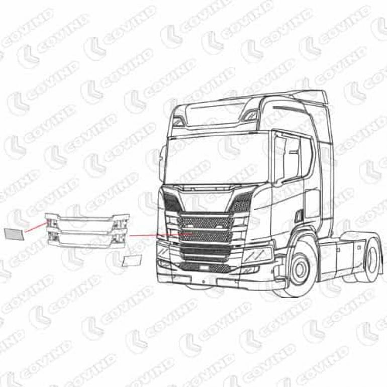 UPPER GRILLE CENTRE TRIM PANEL DRIVER SIDE RH
