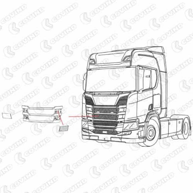 UPPER GRILLE CENTRE TRIM PANEL PASSENGER SIDE LH