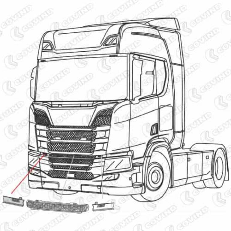 CENTRE GRILLE END PANEL DRIVER SIDE RH
