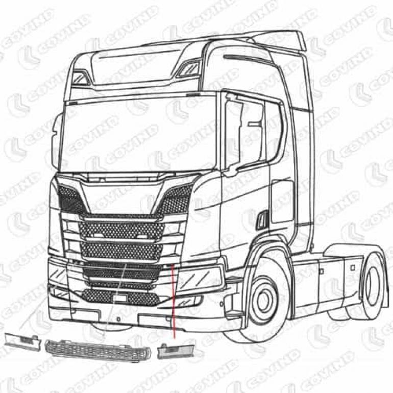 CENTRE GRILLE END PANEL PASSENGER SIDE LH