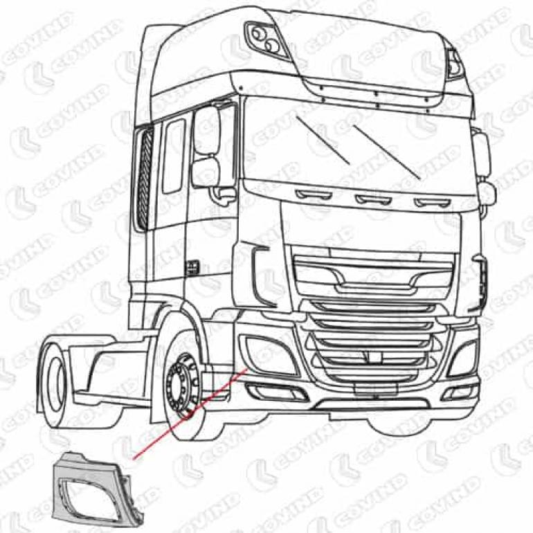 HEADLAMP SURROUND DRIVER SIDE RH