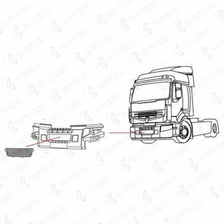 FRONT BUMPER LOWER GRILLE PANEL