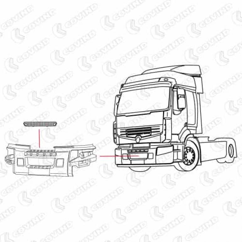 FRONT BUMPER UPPER GRILLE PANEL