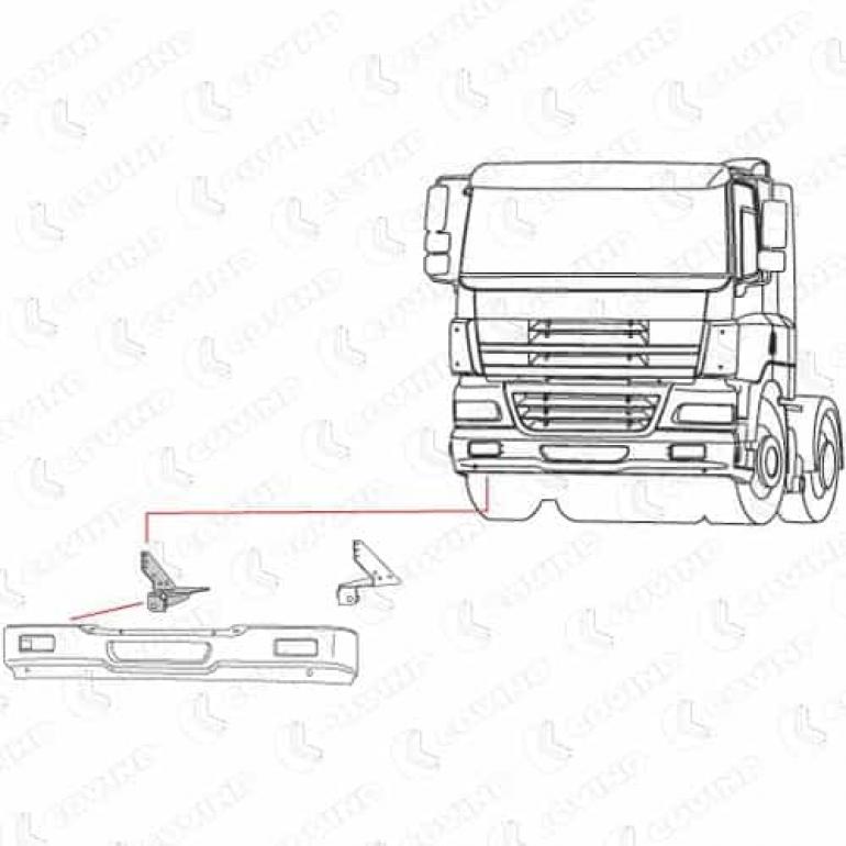 FRONT BUMPER MOUNTING BRACKET DRIVER SIDE RH