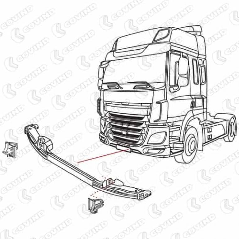 FRONT BUMPER MOUNTING BRACKET PASSENGER SIDE LH