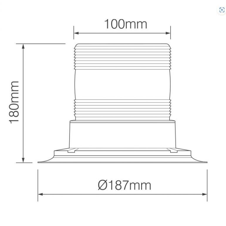 R65 LED AMBER BEACON MAGNETIC SUCTION MOUNT