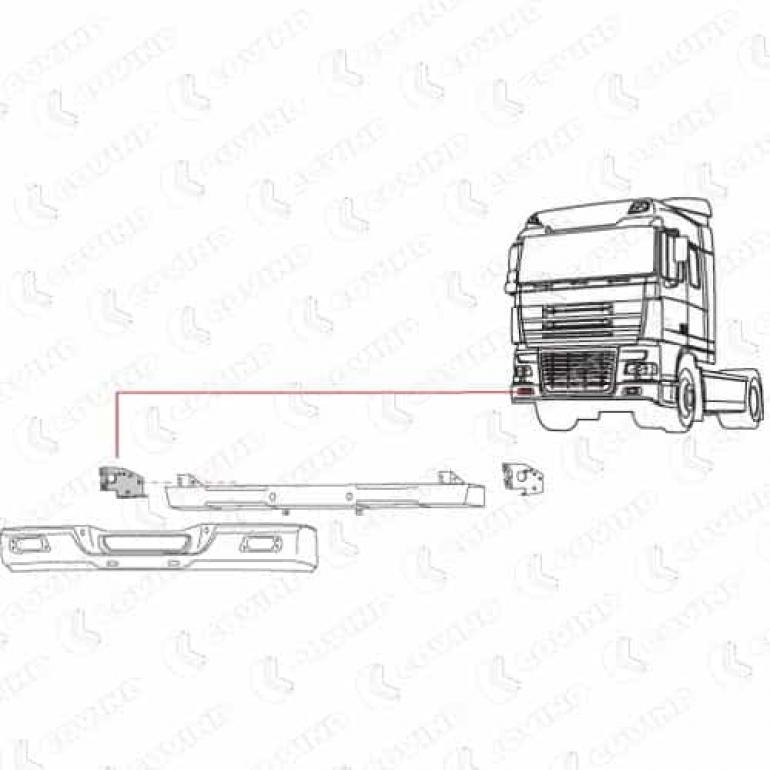 FRONT BUMPER MOUNTING BRACKET DRIVER SIDE RH
