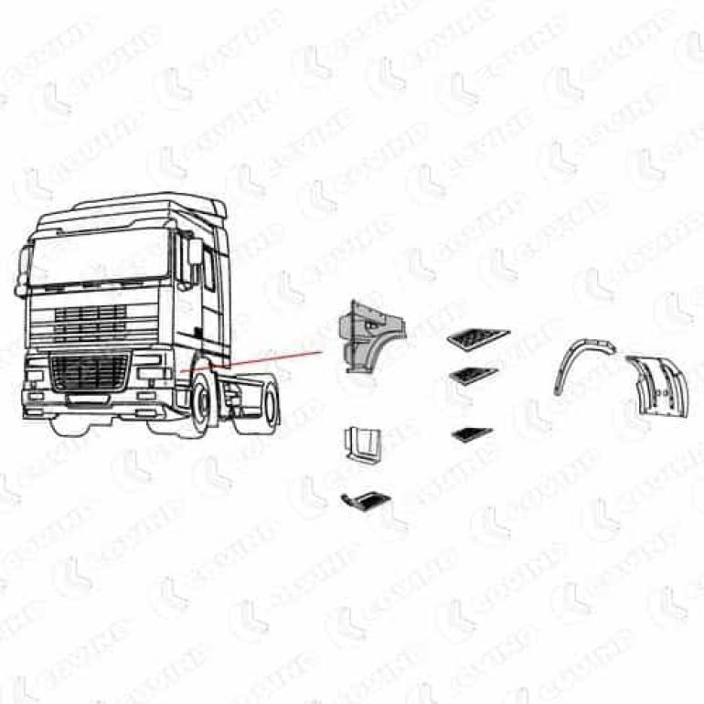 GREY UPPER STEPWING PASSENGER SIDE LH