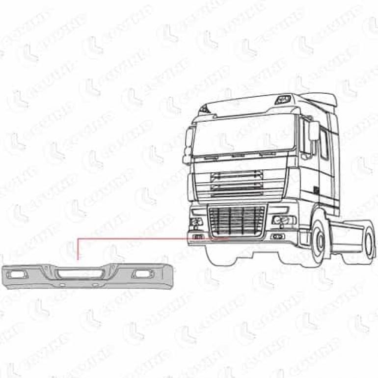 BLACK FRONT BUMPER WITH FOG LAMP HOLES