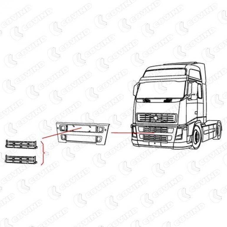 METAL INNER LOWER GRILLE STEP PANEL