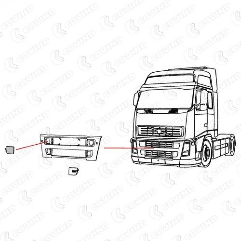 LOWER GRILLE UPPER BLANKING COVER DRIVER SIDE RH