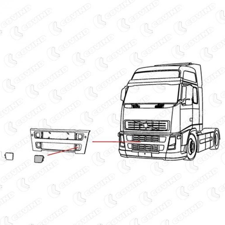 LOWER GRILLE LOWER BLANKING COVER PASSENGER SIDE LH