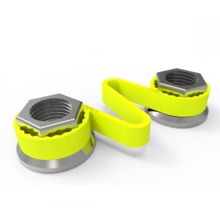 19MM FLOURESCENT YELLOW CHECKLINK INDICATORS (PKT 5)