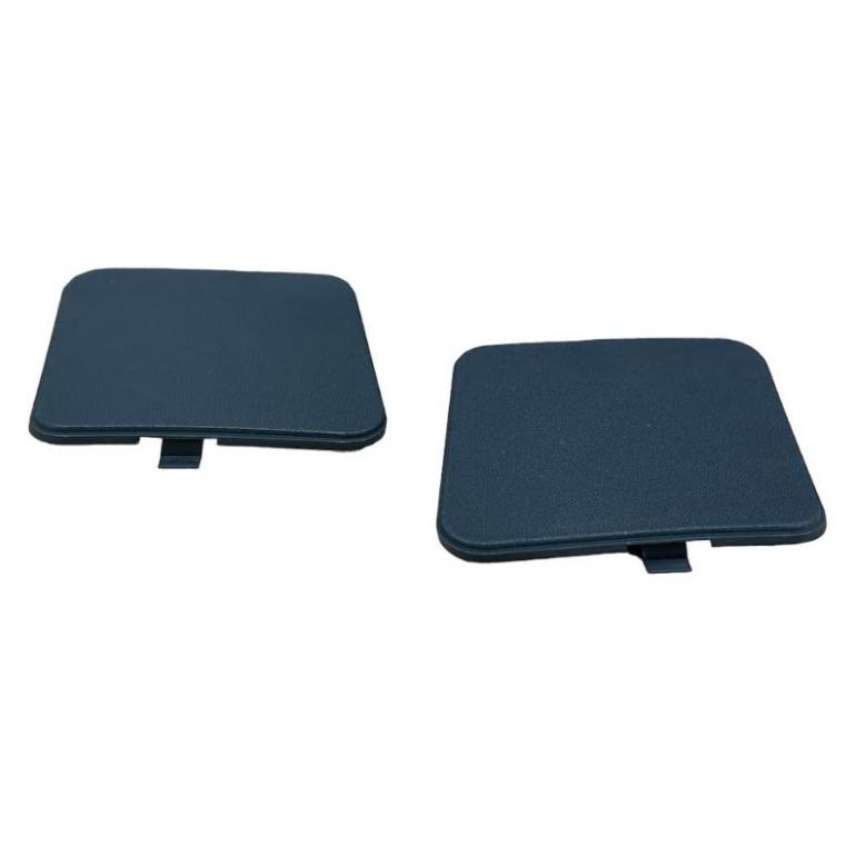 GREY FRONT BUMPER TOWING EYE COVERS RH & LH