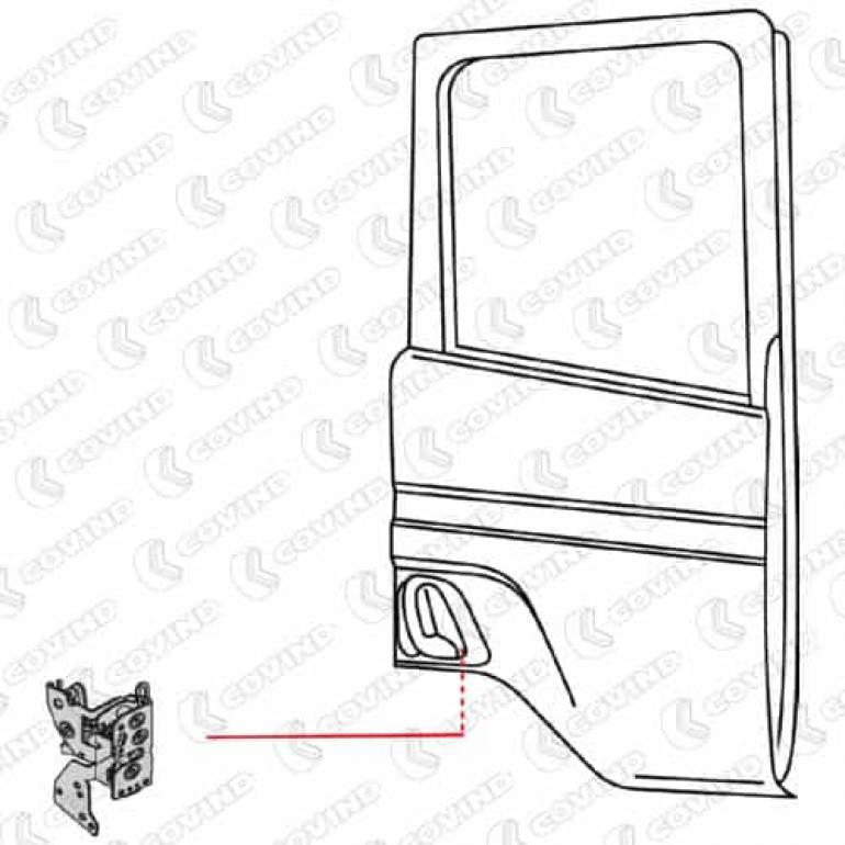 FRONT DOOR LOCKING MECHANISM DRIVER SIDE RH