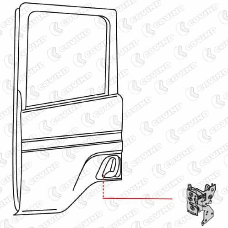 FRONT DOOR LOCKING MECHANISM PASSENGER SIDE LH