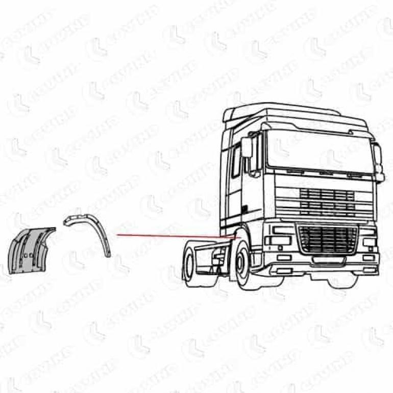 CABIN REAR DROPWING DRIVER SIDE RH