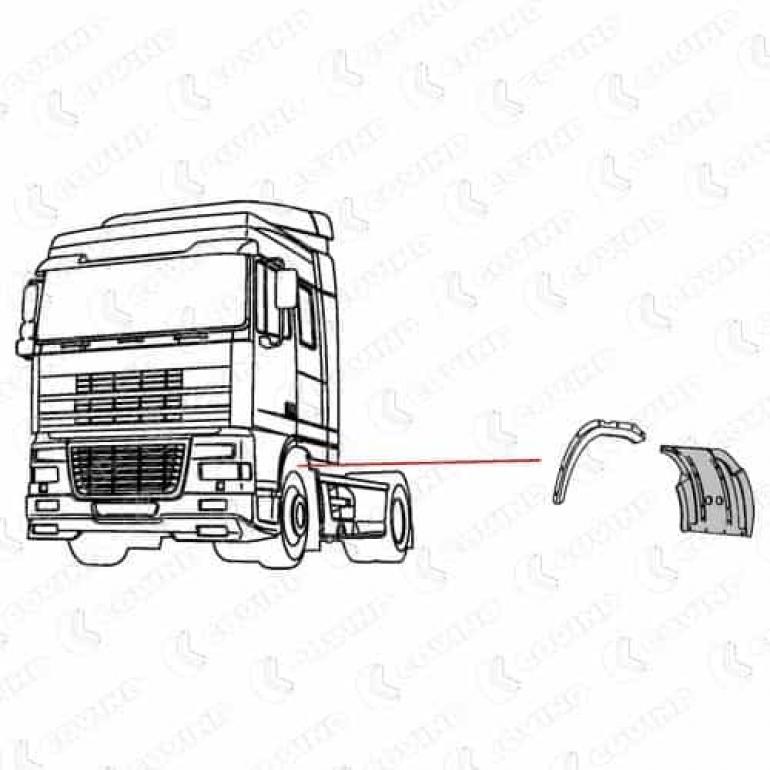 CABIN REAR DROPWING PASSENGER SIDE LH