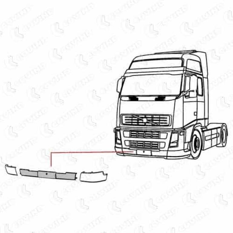 LIGHT GREY PLASTIC BUMPER CENTRE