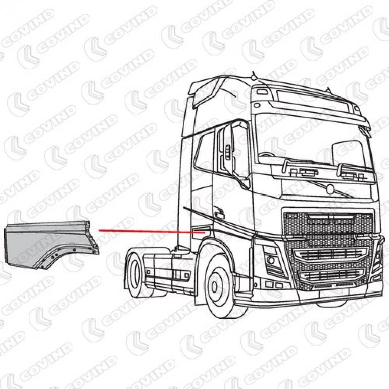 DOOR EXTENSION REAR SECTION DRIVER SIDE RH