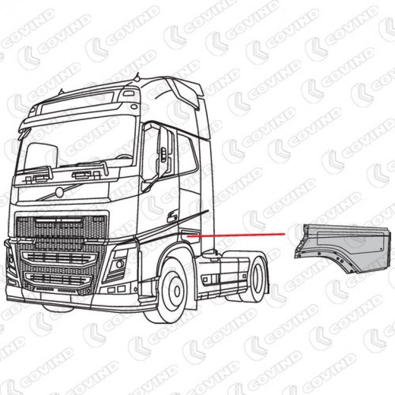 DOOR EXTENSION REAR SECTION PASSENGER SIDE LH
