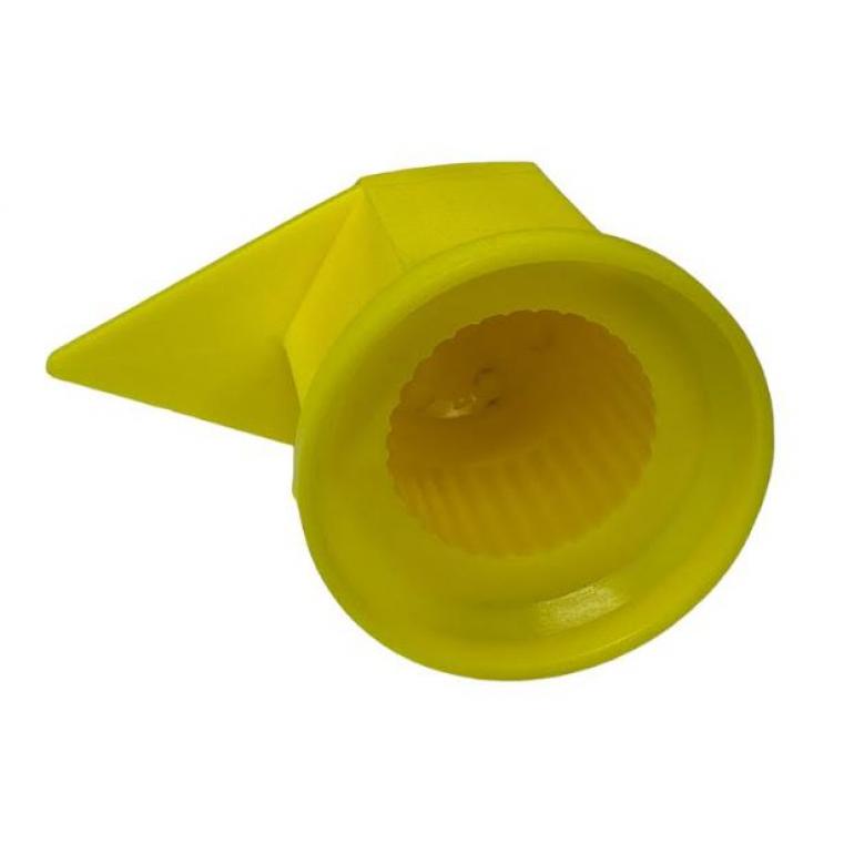 27MM SOLID YELLOW 'HEX LONG REACH WHEEL NUT COVERS (PKT 10)