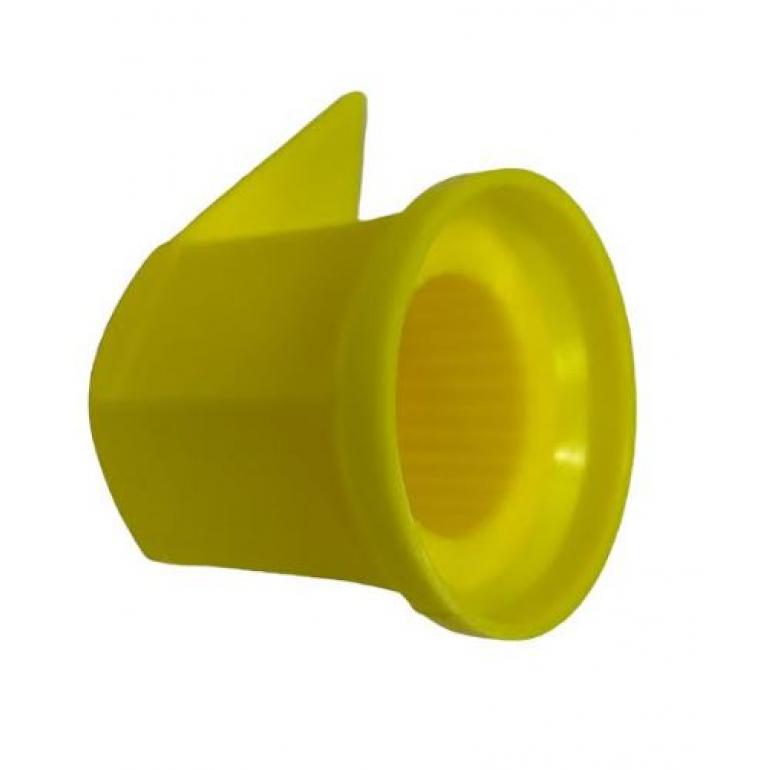 27MM SOLID YELLOW 'HEX LONG REACH WHEEL NUT COVERS (PKT 50)
