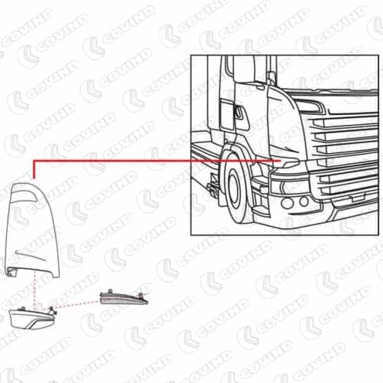 LOWER CORNER DEFLECTOR PANEL DRIVER SIDE RH