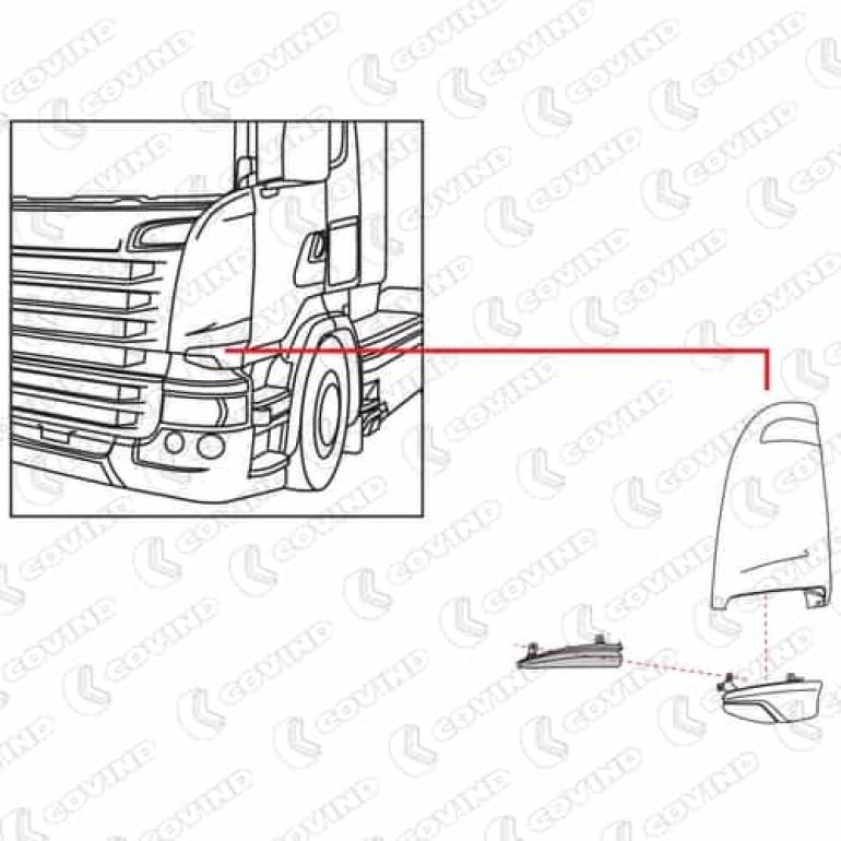 LOWER CORNER DEFLECTOR PANEL PASSENGER SIDE LH