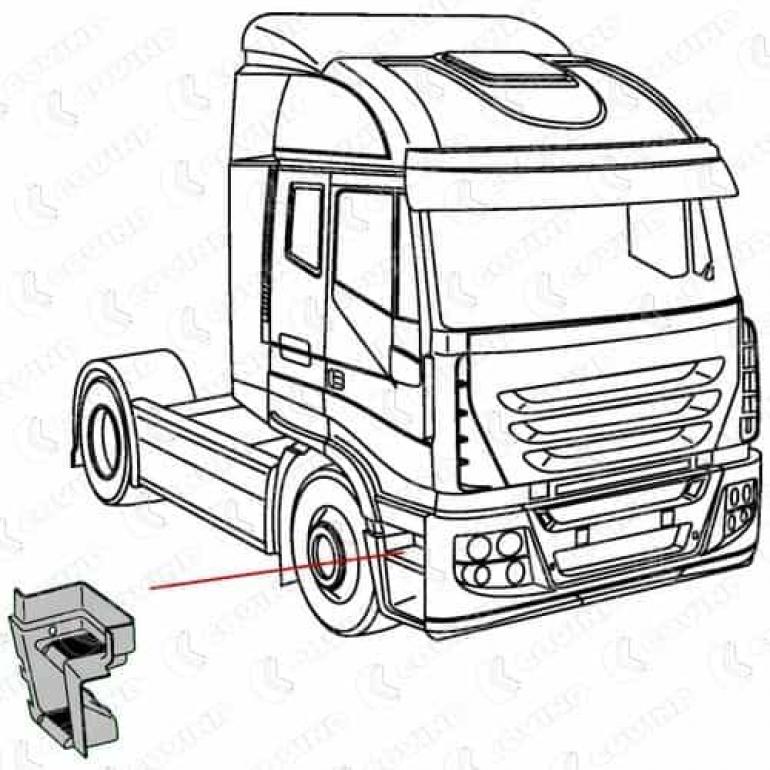 GREY LOWER STEP SURROUND DRIVER SIDE RH