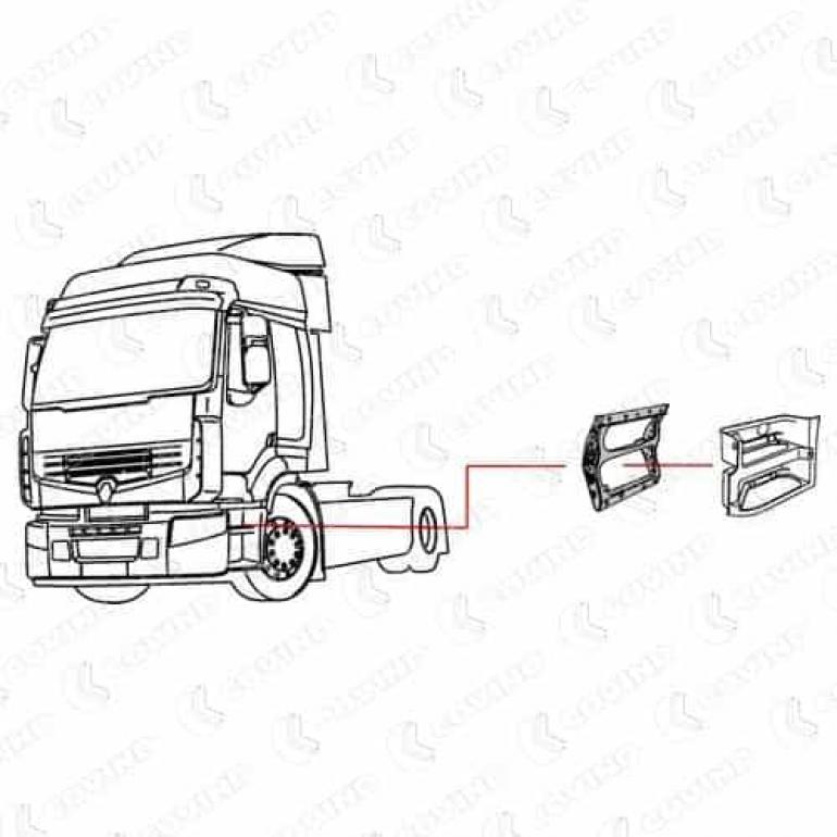 LOWER STEP SUPPORT MOUNTING BRACKET FITS RH OR LH
